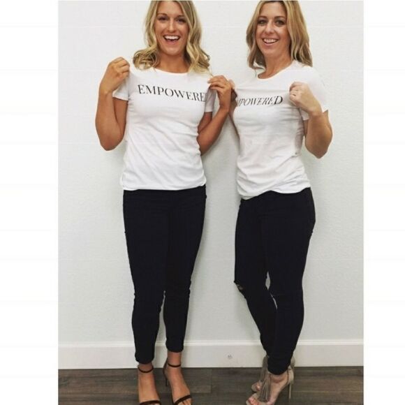 Empowered White & Black slim fit SS Tshirt - Picture 3 of 4